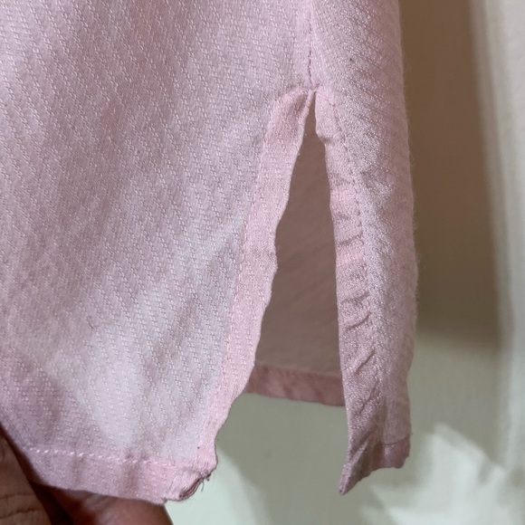 Armani Exchange Baby Pink Semi Sheer Button Down Shirt Blouse Size XS - Picture 5 of 14